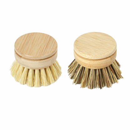 Tête interchangeable pour brosse à vaisselle en bambou réutilisable