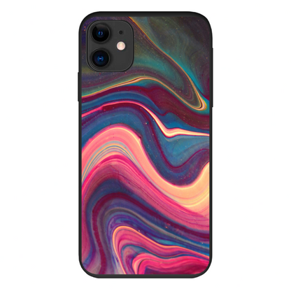 Coque anti-choc biodégradable pour téléphone - Vagues violettes