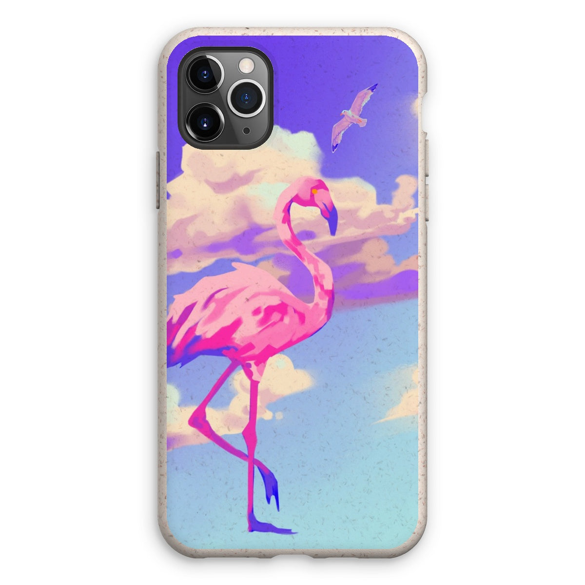 Coque anti-choc biodégradable pour téléphone - Flamingo