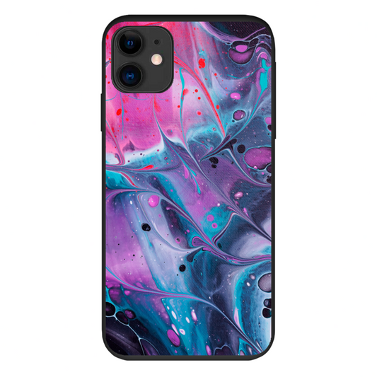 Coque anti-choc biodégradable pour téléphone - Purple marble