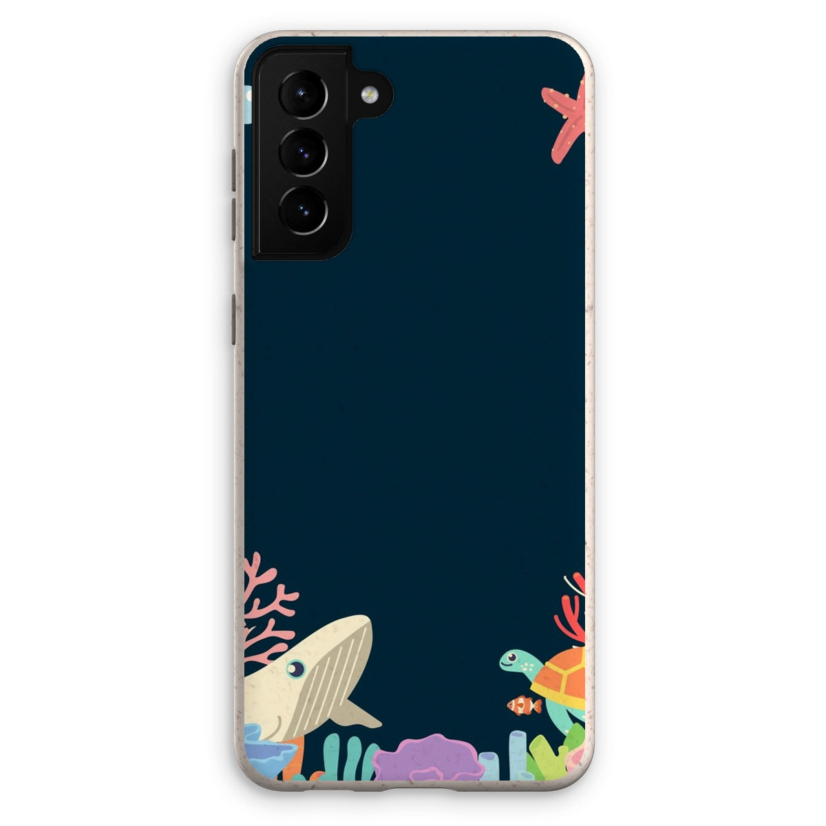 Coque anti-choc biodégradable pour téléphone - Fonds marins