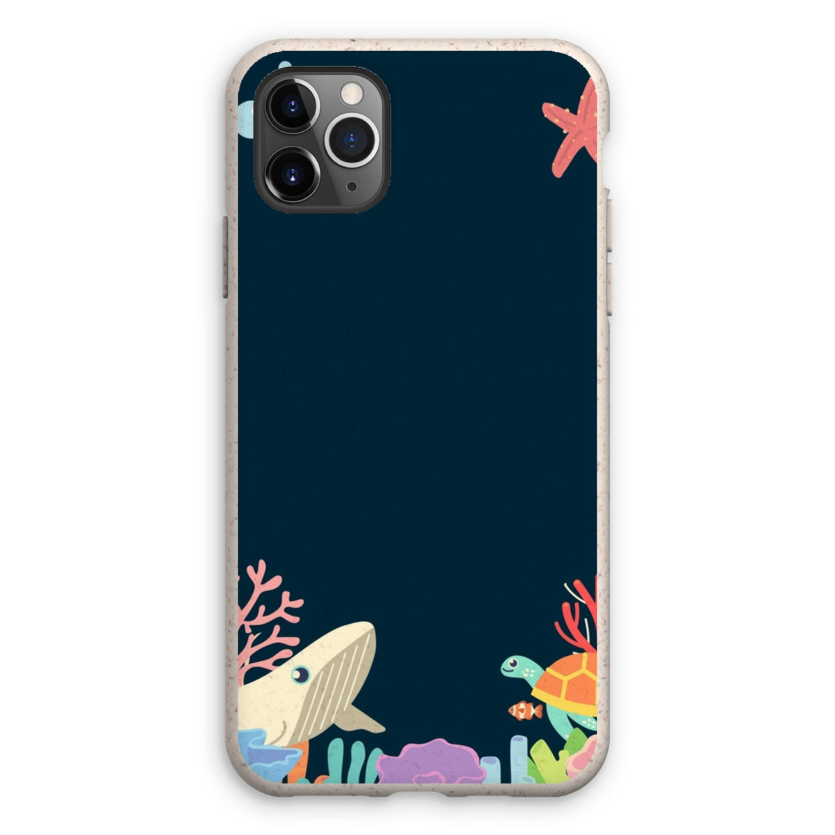 Coque anti-choc biodégradable pour téléphone - Fonds marins