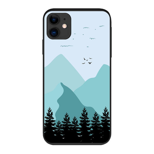 Coque anti-choc biodégradable pour téléphone - Montagnes de nuit