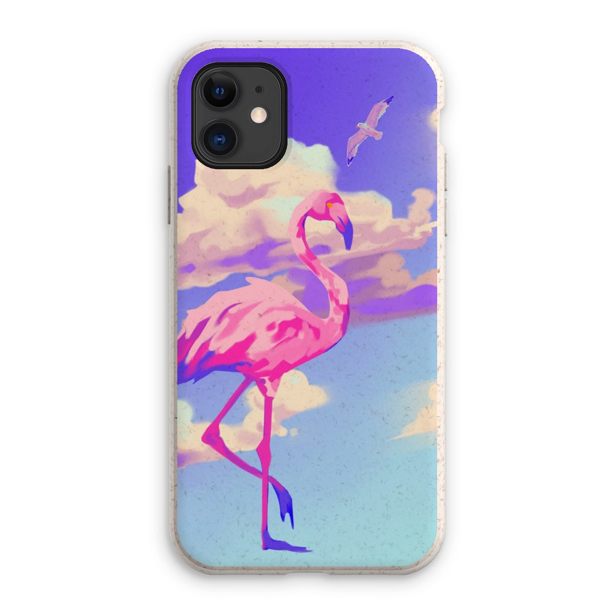 Coque anti-choc biodégradable pour téléphone - Flamingo