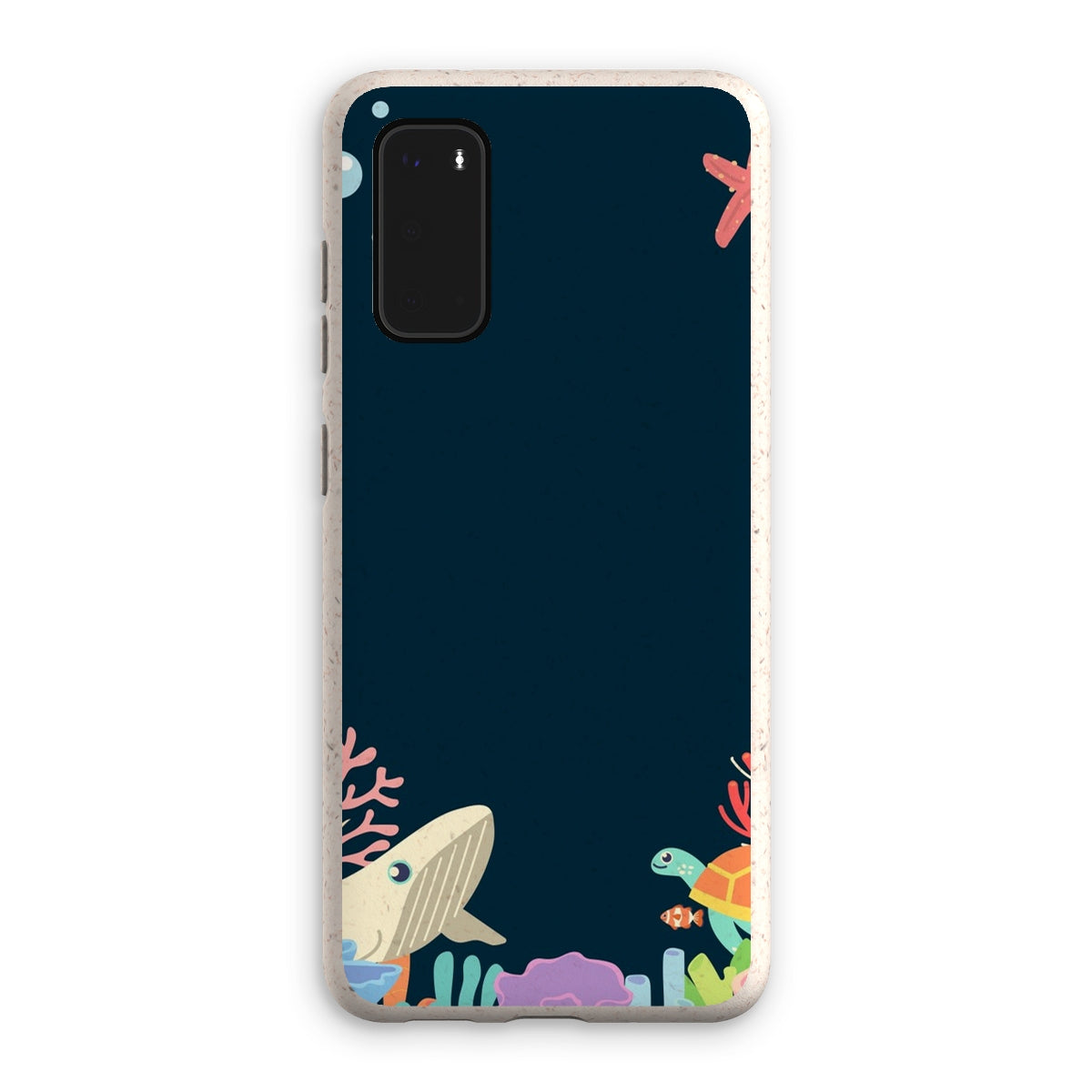 Coque anti-choc biodégradable pour téléphone - Fonds marins