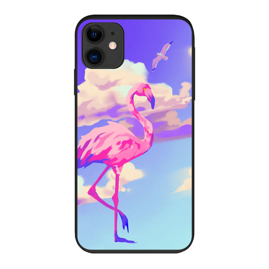 Coque anti-choc biodégradable pour téléphone - Pink flamingo