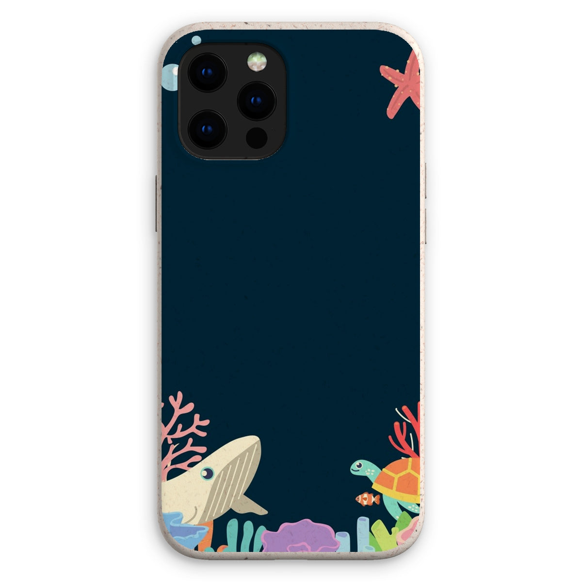 Coque anti-choc biodégradable pour téléphone - Fonds marins