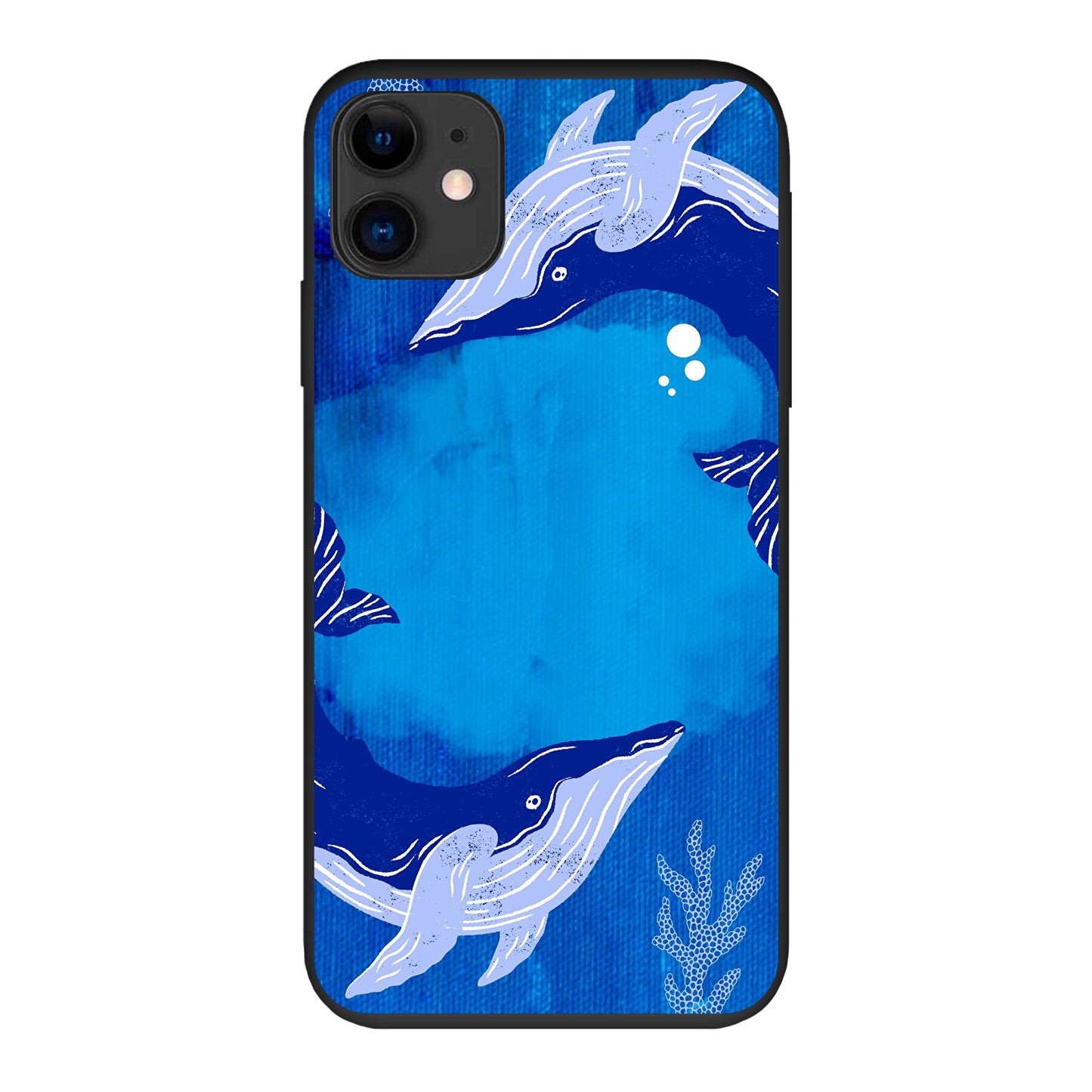 Coque anti-choc biodégradable pour téléphone - Baleines